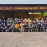 Vinte e dois bombeiros de SC participaram da operação – Foto: Corpo de Bombeiros/Divulgação/ND