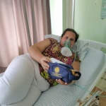 Paciente Dileta Rodrigues que recebeu o kit é moradora de Faxinal dos Guedes e está internada na ala Covid-19