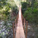 Ponte pênsil com nova estrutura. Foto: Ascom/Prefeitura