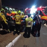 Vítima ficou presa nas ferragens do veículo - Foto: Corpo de Bombeiros