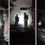 Incêndio atingiu casa de Rodeio (Foto: Bombeiros Militares e Voluntários, Divulgação)