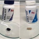 Lado esquerdo: medicamento KRILL VIT original; lado direito: falsificado (Foto: Divulgação)