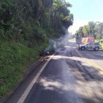 Acidente foi registrado na tarde desta terça-feira, na BR-282 (Fotos: Corpo de Bombeiros/Joel da Silva/Divulgação)