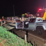 Acidente aconteceu na noite desta terça-feira, em Marema (Fotos: Corpo de Bombeiros/PMRv)