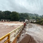 Cidade ficou devastada após fortes chuvas (Foto: Prefeitura de Imigrante/Divulgação)