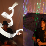 Imagens produzidas nas oficinas de fotografia a partir da técnica light painting. Divulgação/Projeto LUMIÁ