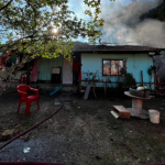  Incêndio ocorreu na manhã deste sábado (19) em Pomerode (Foto: Bombeiros, Divulgação)