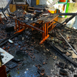  Incêndio ocorreu na manhã deste sábado (19) em Pomerode (Foto: Bombeiros, Divulgação)
