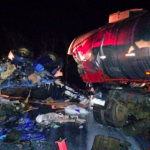 Acidente aconteceu na noite deste sábado (Fotos: Corpo de Bombeiros Voluntários Irani)