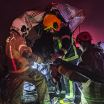 Acidente aconteceu na noite deste sábado (Fotos: Corpo de Bombeiros Voluntários Irani)
