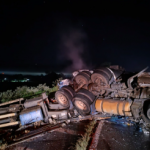 Acidente aconteceu na noite deste sábado (Fotos: Corpo de Bombeiros Voluntários Irani)