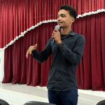 Professores da rede municipal participam de palestra sobre a Educação das Relações Étnico-Raciais no Oeste Catarinense:Desafios e Possibilidades, ministrada pelo Prof. MSc. Feiruque deJesus dos Santos