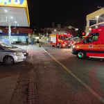 Acidente registrado na Av. Sete de Setembro. Foto: Divulgação/Corpo de Bombeiros Militar de Maravilha