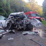 Motorista do carro morreu no acidente (Foto: Serginho Primam/Rádio Rural)