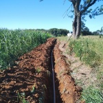 Obra de rede em Descanso executada em março. Foto: Acervo CASAN