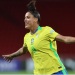 Amanda Gutierres abriu o placar da goleada que levou o Brasil à 10ª final de Copa América. Foto: Lívia Villas Boas / CBF