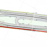 Via marginal terá um local em mão única, próximo ao portal da cidade. Fonte: DNIT/Reprodução do projeto executivo de engenharia para correção de ponto crítico e implantação e pavimentação de ruas laterais na travessia urbana de Maravilha – BR-282/SC