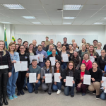 Ato de entrega realizado na Comarca de Maravilha. Foto: Divulgação/TJSC