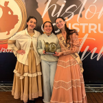 Ana, Alice e Angela conquistaram o 3º lugar no Conjunto Vocal. Foto: Divulgação