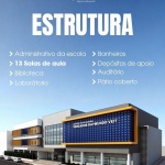 A Administração Municipal também disponibilizou imagens do projeto arquitetônico do Centro Educacional Vereador Raymundo Veit. Imagem: reprodução rede social