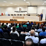 Sessão solene marcou concessão de título de Cidadão Honorário a Claudimar Bortolin / Fotos: Tiarajú Goldschmidt/Câmara de Vereadores