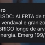 Defesa Civil emitiu alerta através do celular. 