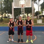 O time de Renan foi campeão da primeira competição de basquete 3x3, organizada pelo professor de basquete Robson Grando em Maravilha. Foto: Arquivo pessoal