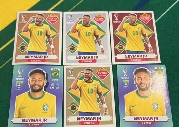 figurinha Extra Mbappe Legend Bronze Colante produto não oficial.