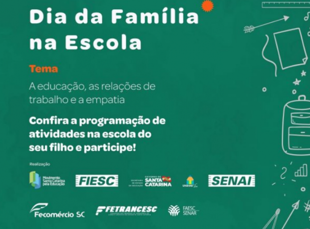 Dia da Família na Escola terá vasta programação amanhã (24)