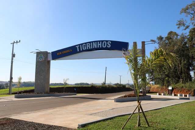 Tigrinhos finaliza obra do portal de acesso a cidade WH3 Sistema