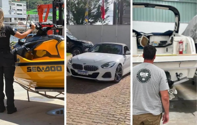 Carros de luxo, jet-ski e R$ 8 milhões: Polícia faz operação