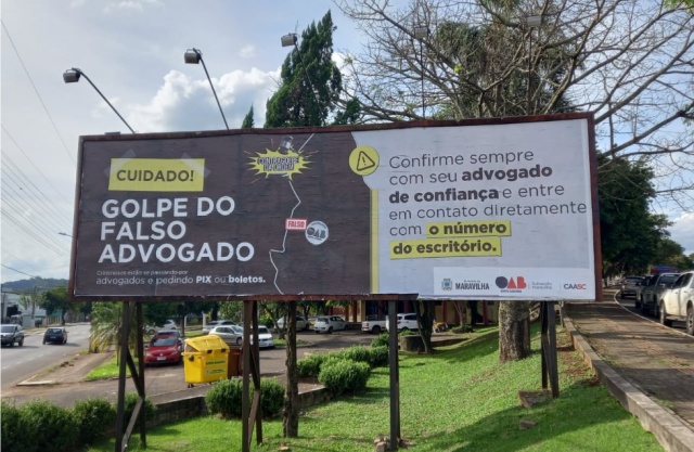 Administração Municipal e Subseção da OAB de Maravilha se unem em campanha contra o Golpe do Falso Advogado
